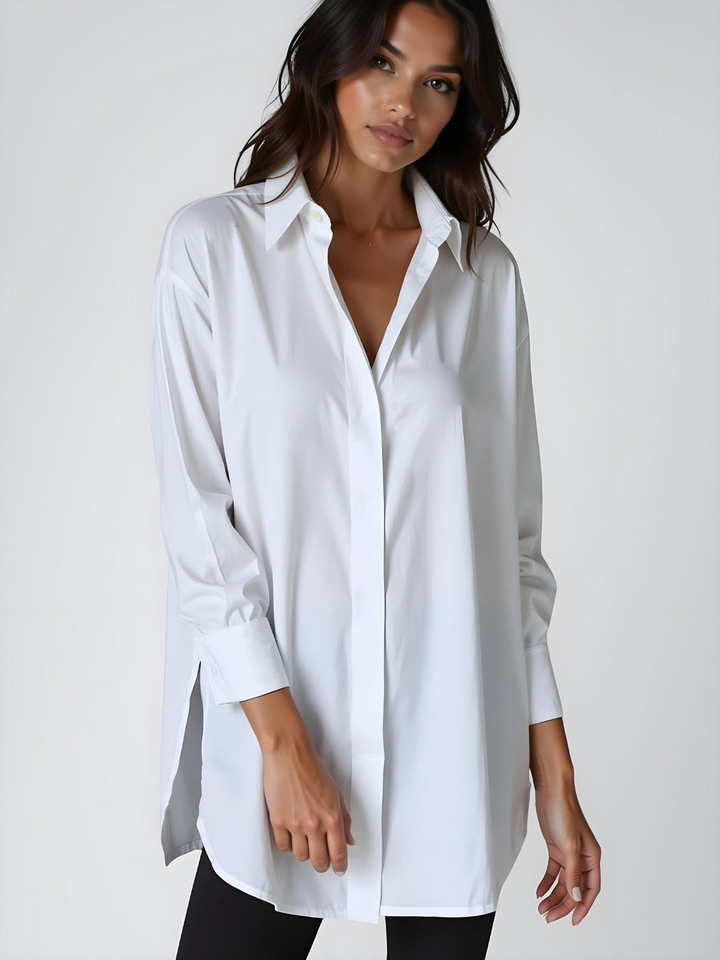 Flowy Button-Up Shirt Dress